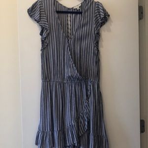 Blue and white striped